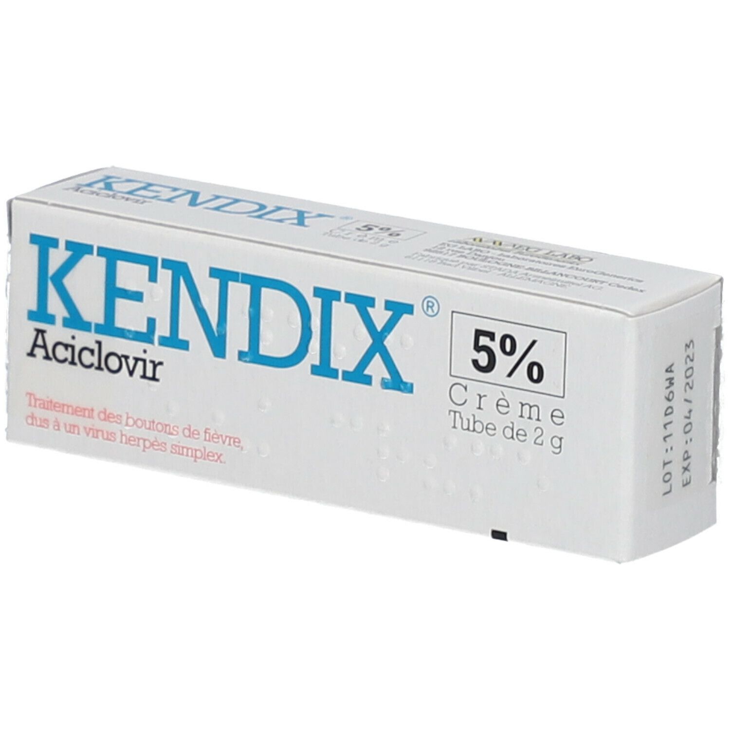 Stadium Universiteit Analytisch Kendix® Aciclovir 5% 2 g - shop-pharmacie.fr