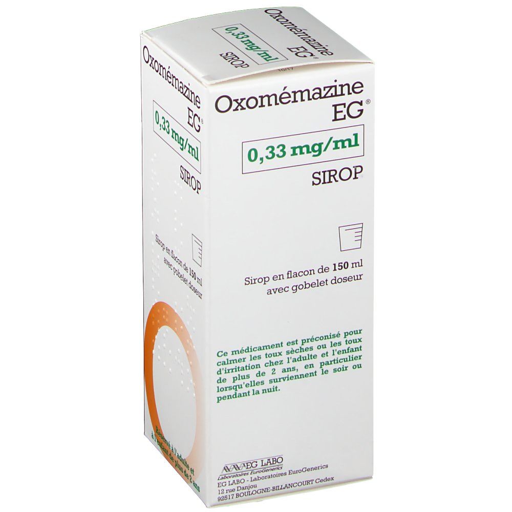 Oxomemazine EG® 0,33 mg/ml 150 ml Sirop view 2