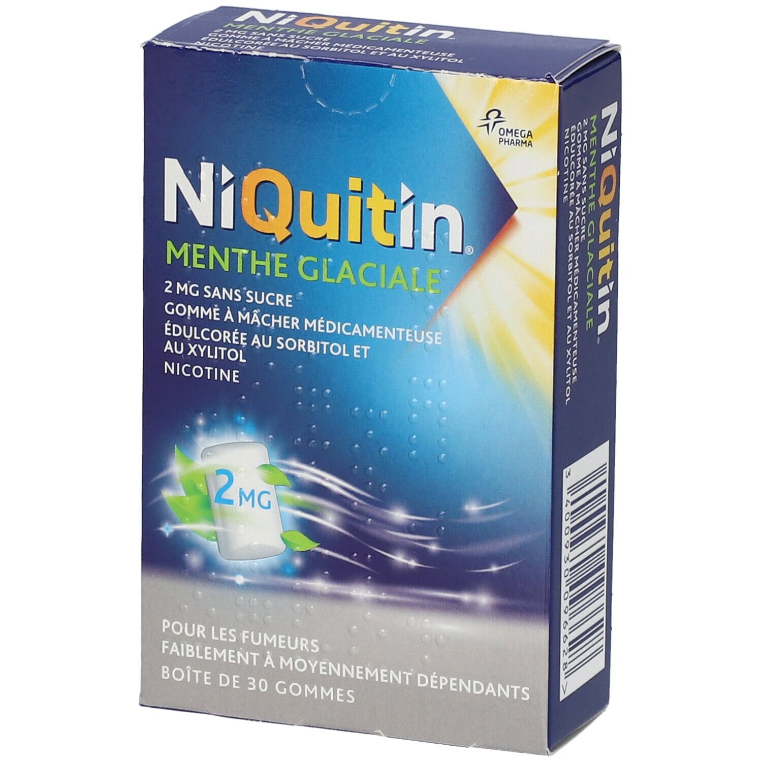 NiQuitin® Menthe Glaciale 2 mg sans sucres