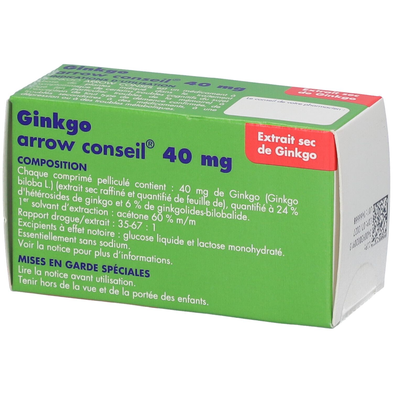 Ginkgo arrow conseil® 40 mg
