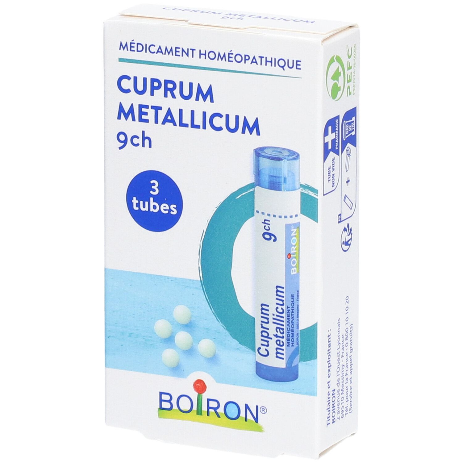 Cuprum Metallicum Boiron 9CH pack de 3 tube-granules