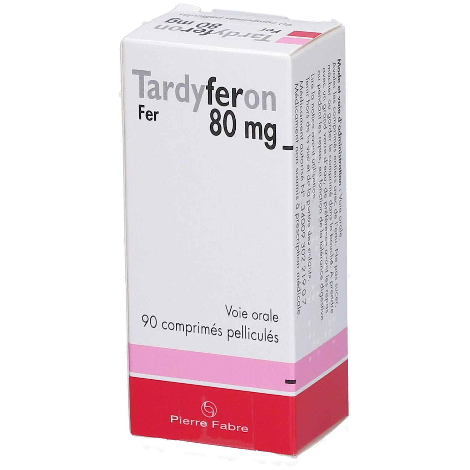 Tardyferon 80 mg, comprimé pelliculé, boîte de 90