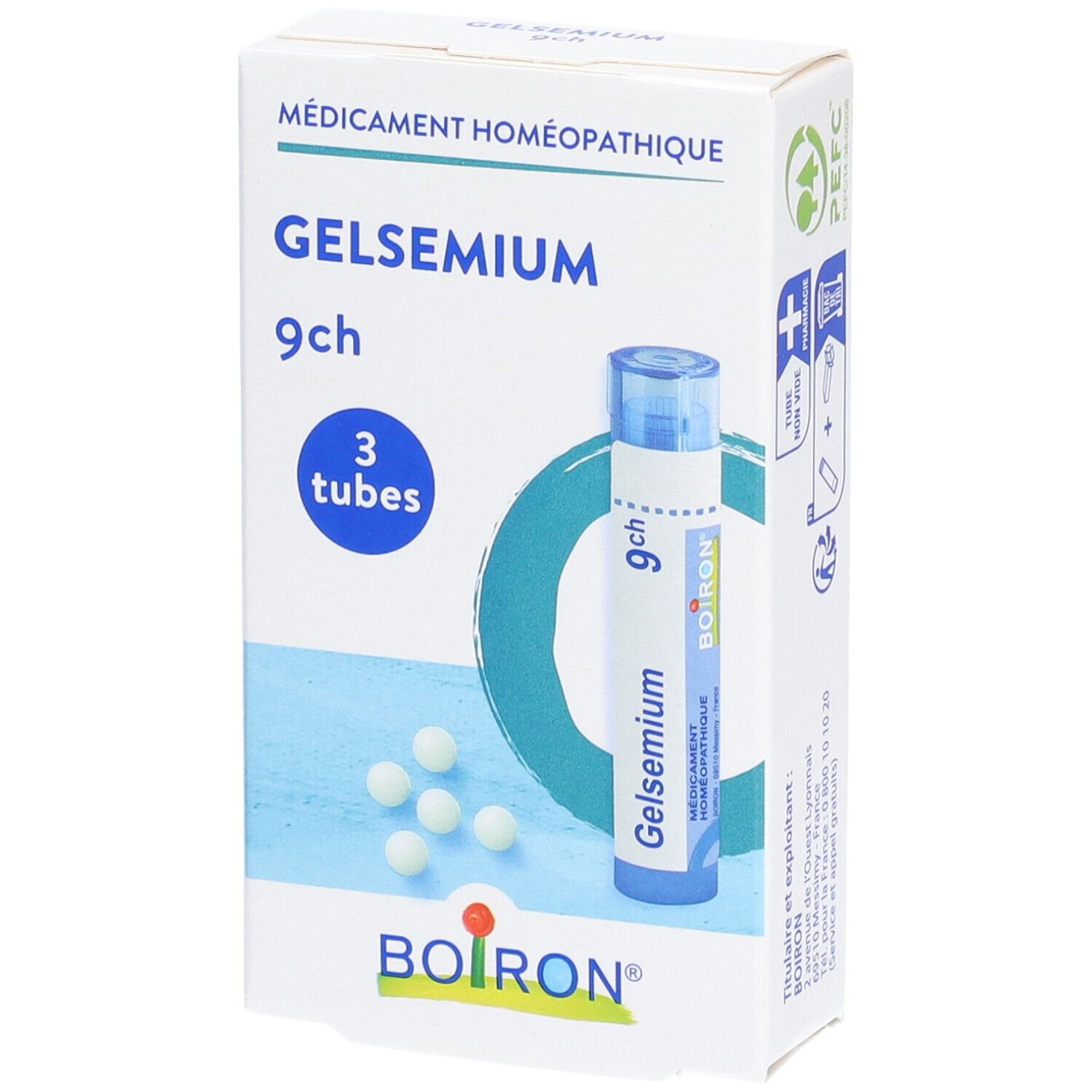 Gelsemium 9CH Boiron 9CH pack de 3 tube-granules