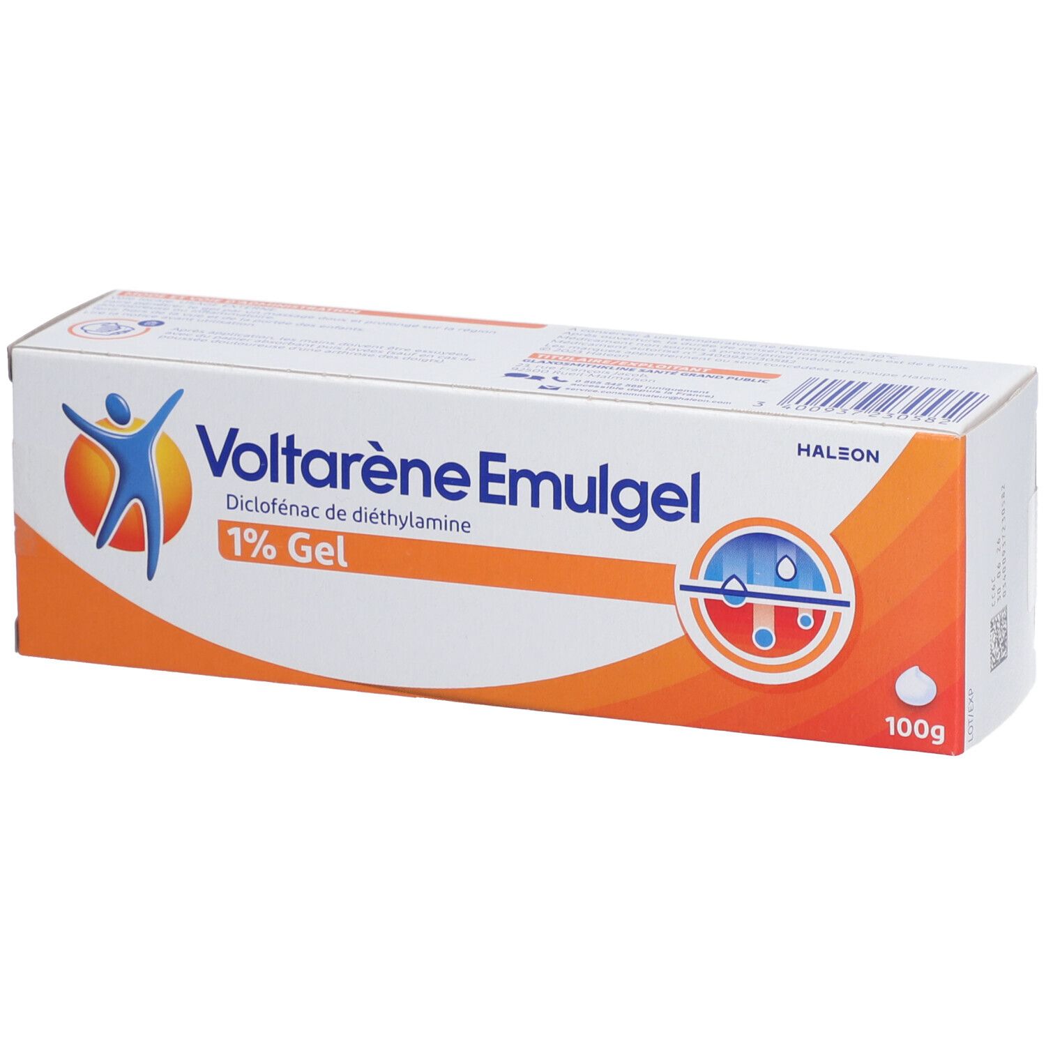 Voltarene Emulgel 1 %, gel, boîte de 1 tube de 100 g