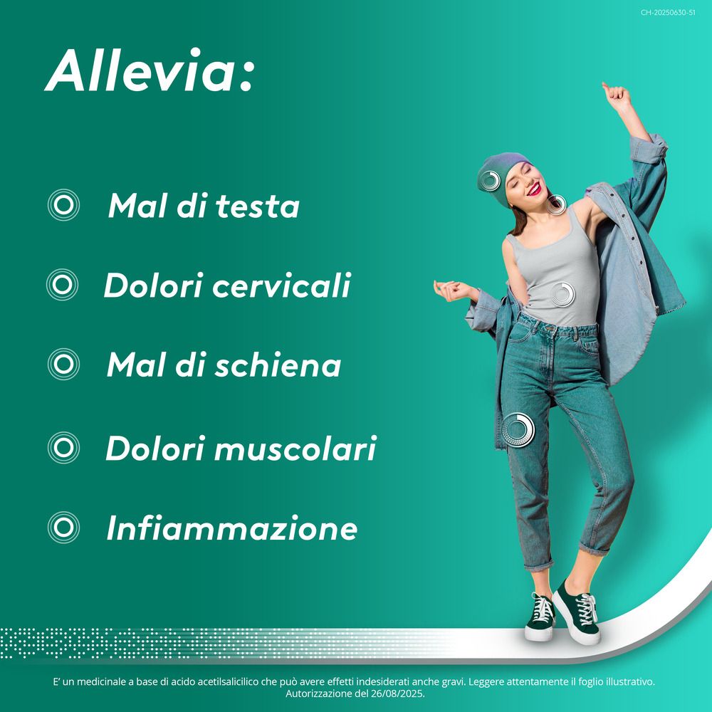 Aspirina in Granuli Senza Acqua Antidolorifico e Antinfiammatorio Bustine