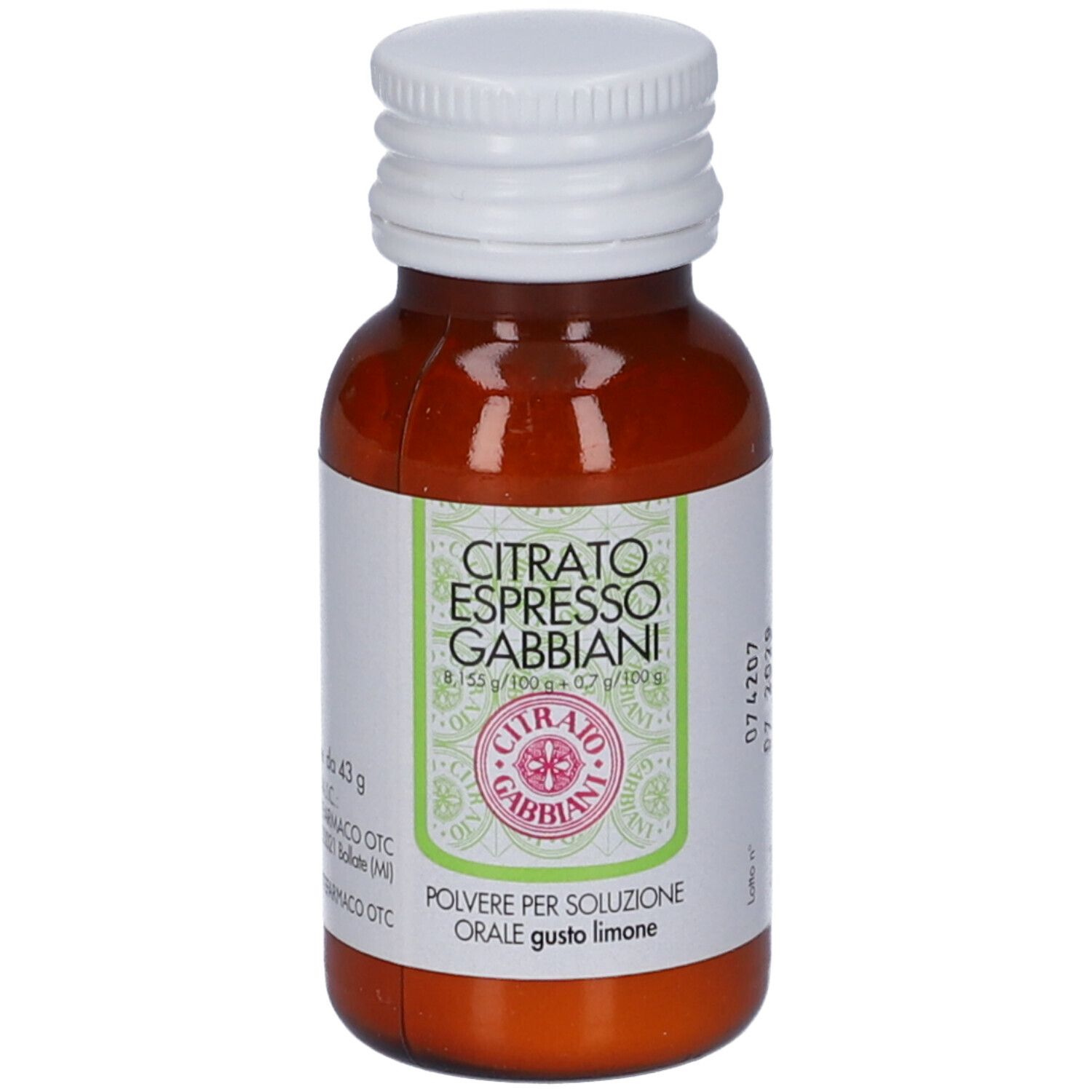 CITRATO ESPRESSO GABBIANI 8,155 g/100 g + 0,7 g/100 g Gusto limone