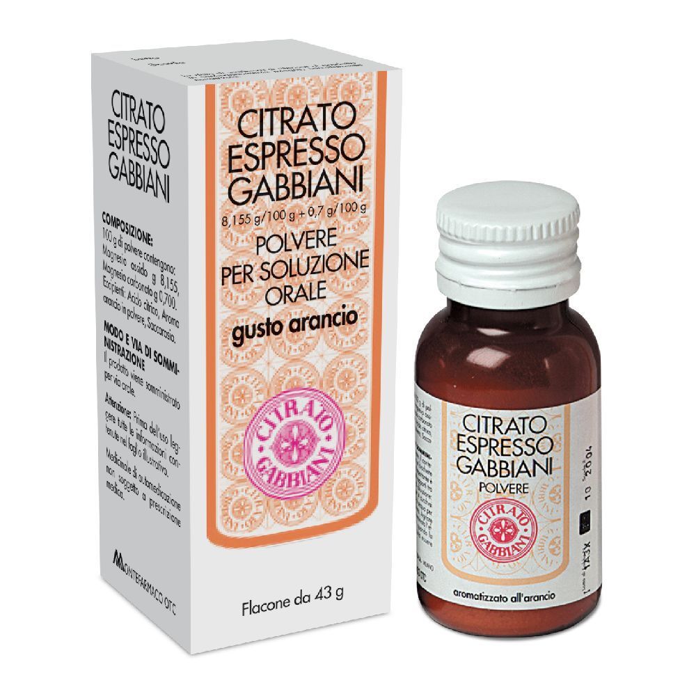 CITRATO ESPRESSO GABBIANI 8,155 g/100 g + 0,7 g/100 g Gusto arancia