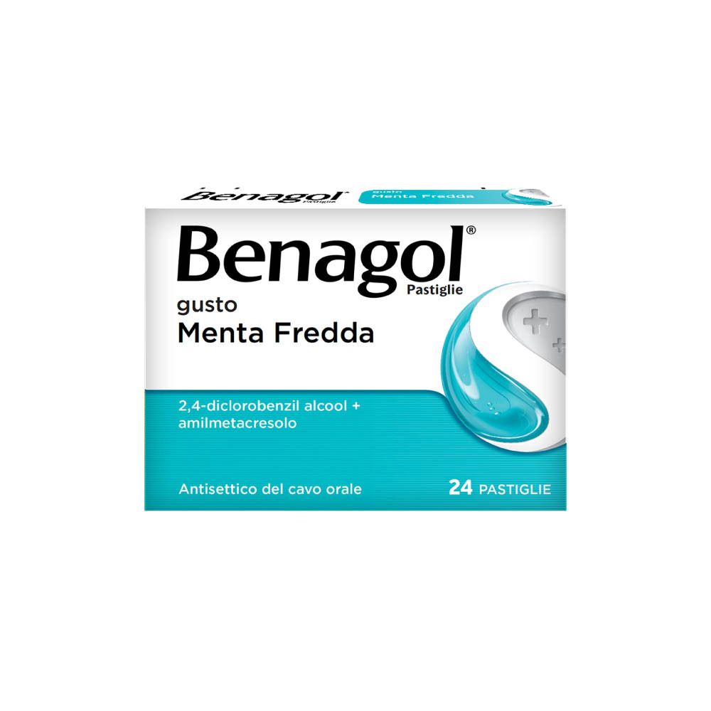 Benagol Pastiglie Menta Fredda Antisettico Cavo Orale 24 Pastiglie