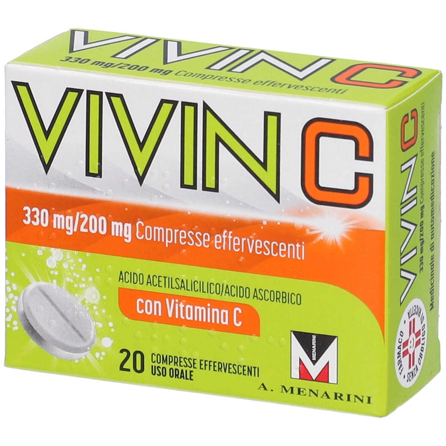 Image of Vivin C contro primi sintomi influenzali e raffreddore 20 compresse effervescenti, con Vit C