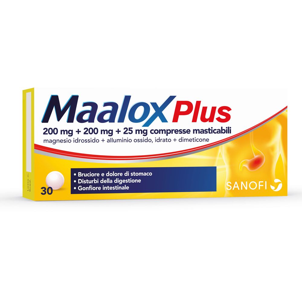 Image of Maalox Plus Compresse Masticabili 30 Compresse