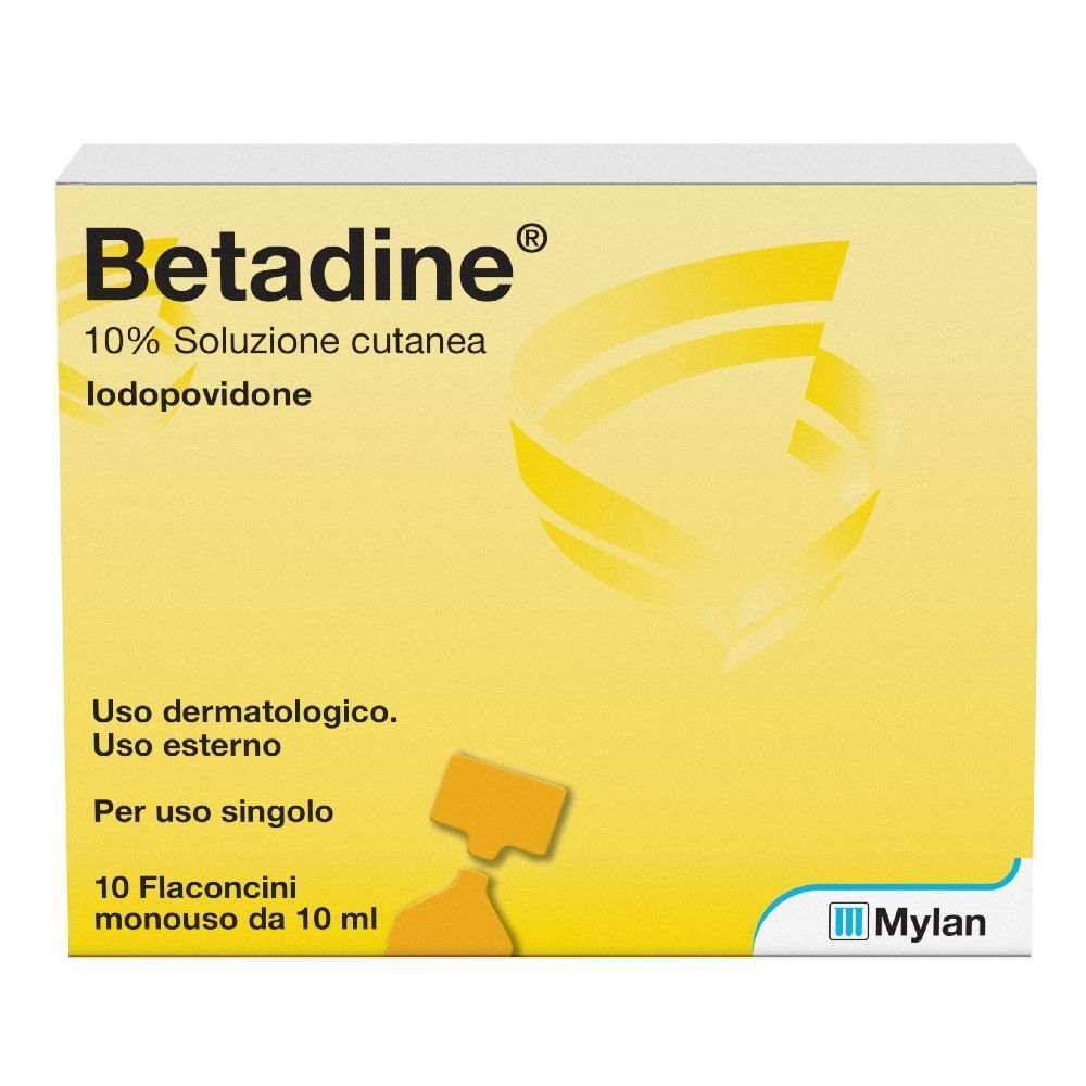 betadine 10% soluzione cutanea flaconcini da 10 ml