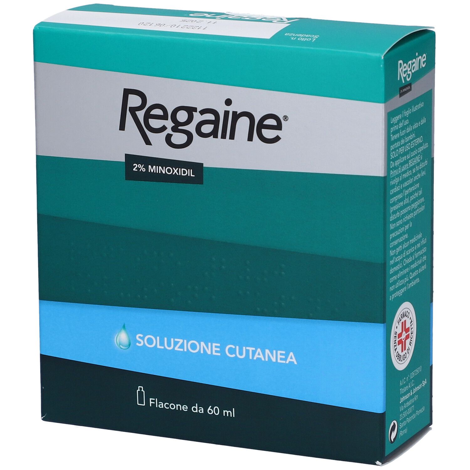 Regaine 2% Minoxidil Soluzione Cutanea per Alopecia Androgenetica Caduta Capelli