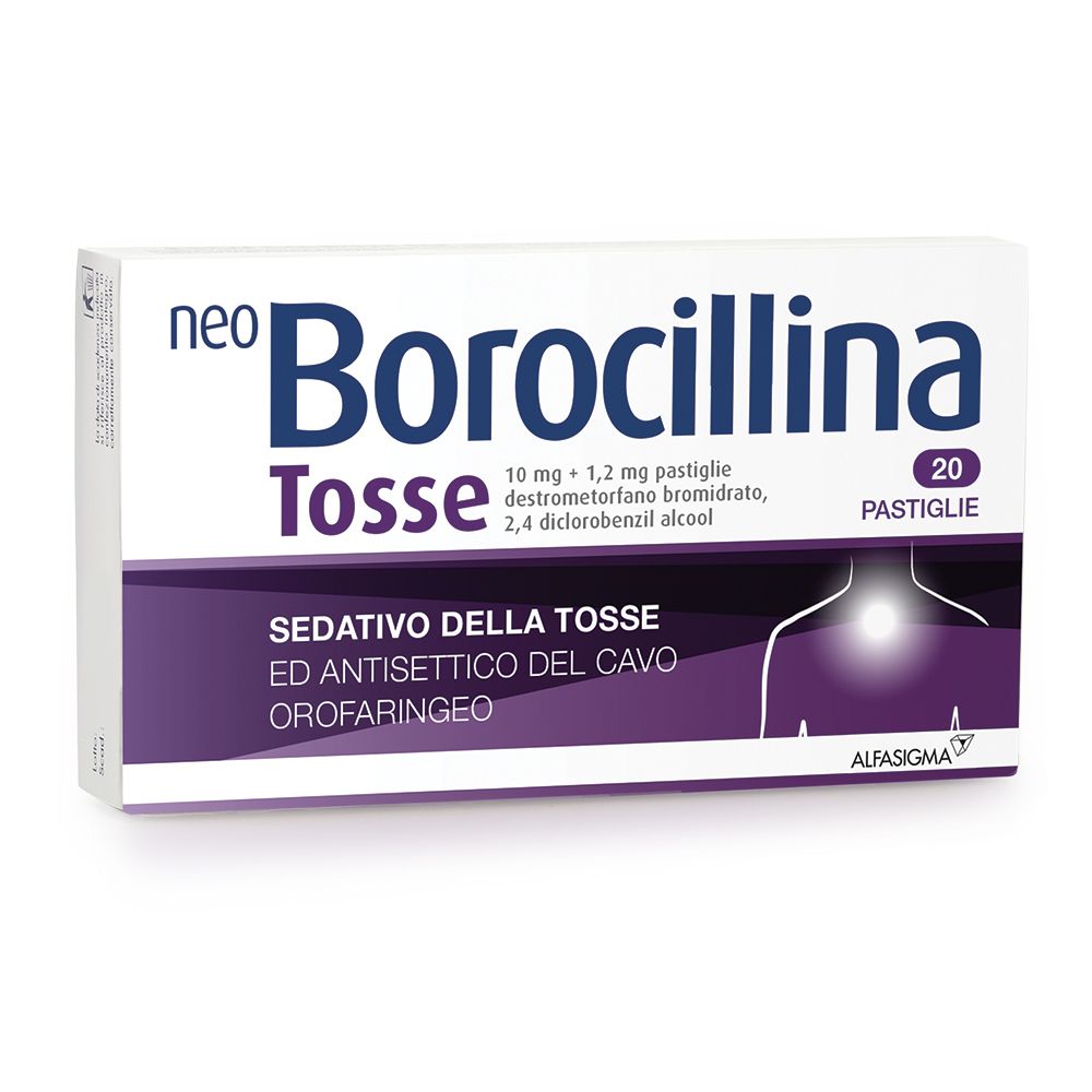 NEOBOROCILLINA TOSSE*20 pastiglie 10 mg + 1,2 mg