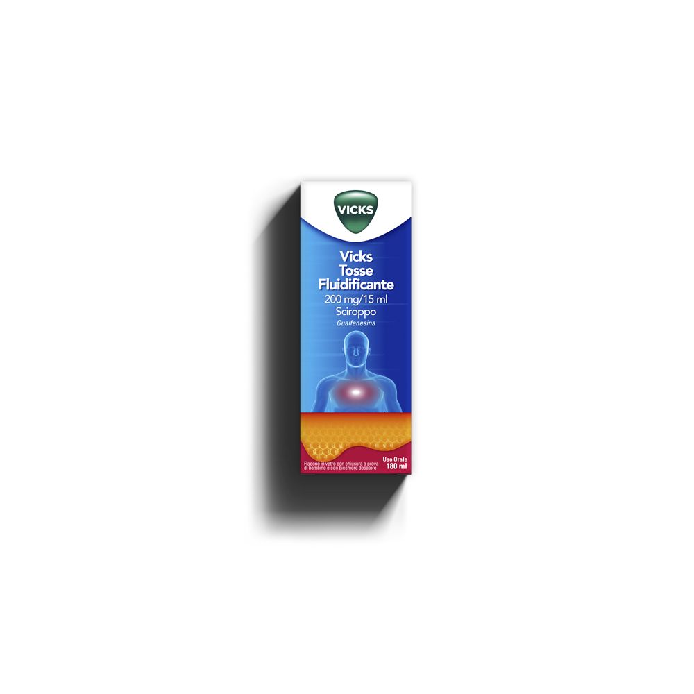 Vicks Tosse Fluidificante 200 Mg/15 Ml Sciroppo Per Tosse E Catarro 180 Ml - Immagine 7