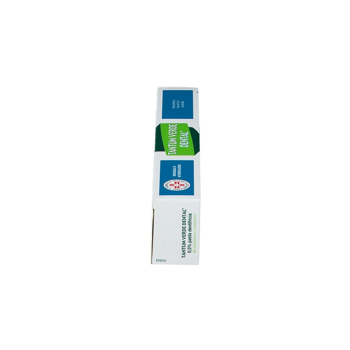 Scatola. Scritta: TANTUM VERDE Dental, 0,5% pasta dentifricia.