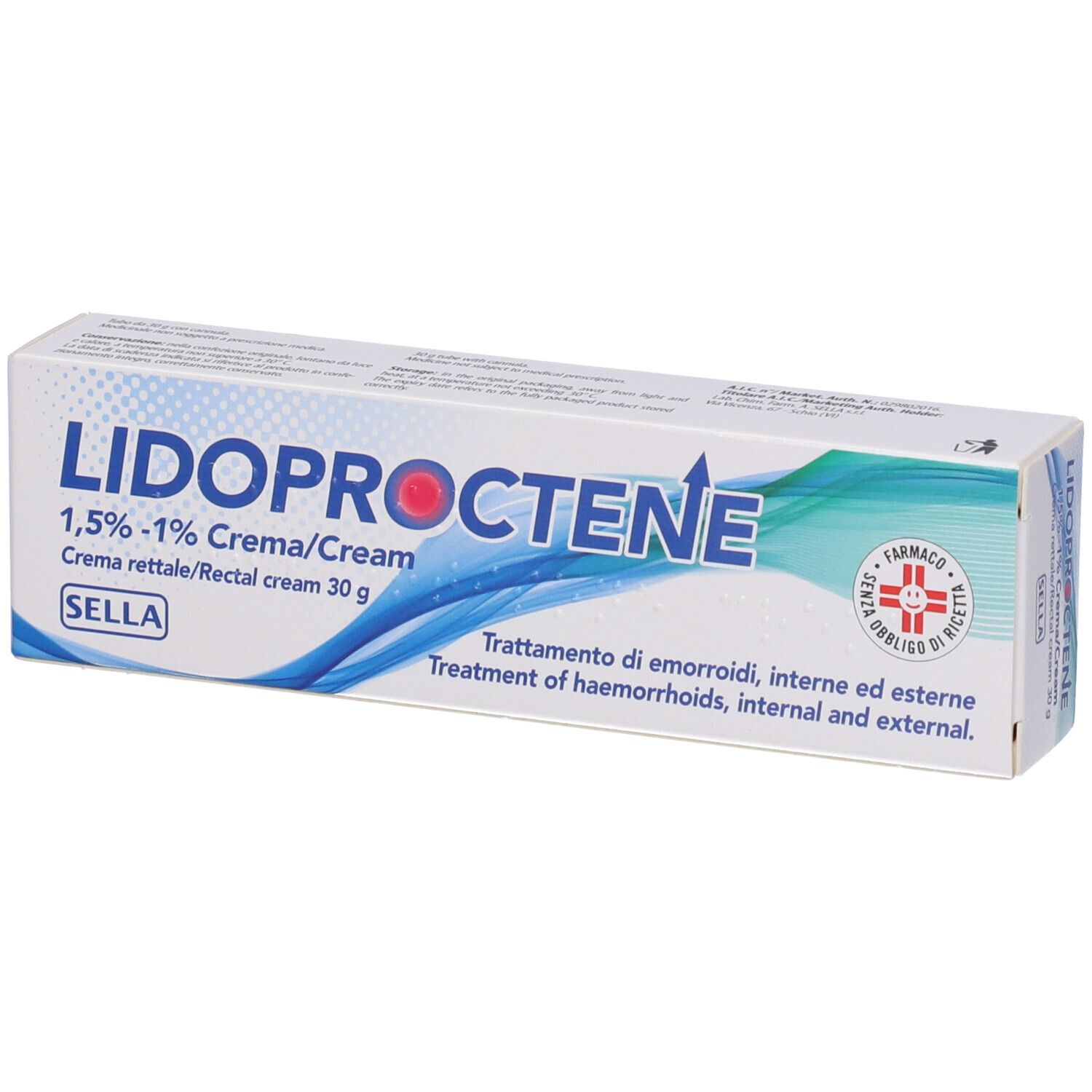 LIDOPROCTENE 1,5% / 1% crema