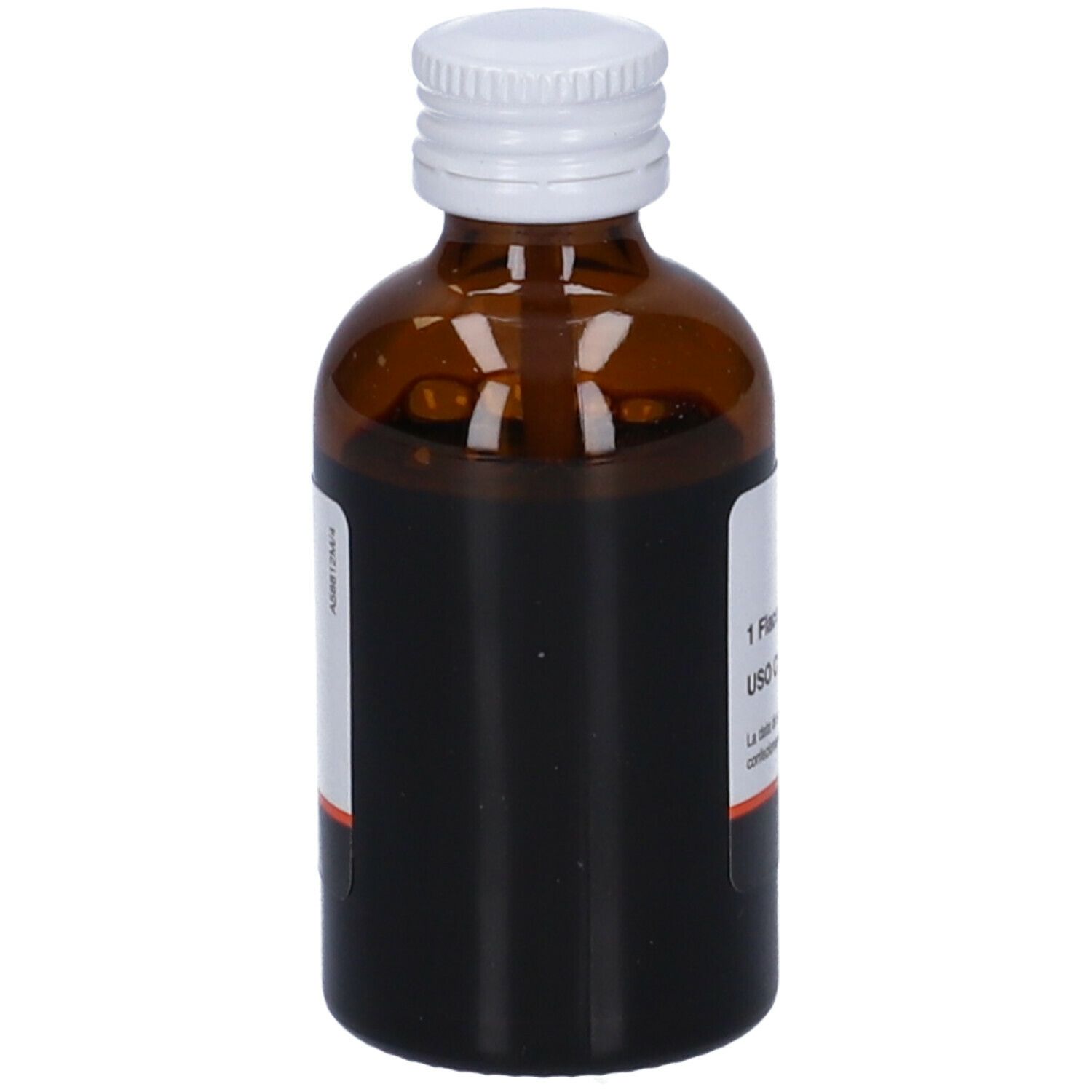 Flacone di vetro marrone con tappo bianco. Scritta: Iodio Marco Viti, 7%/5% soluzione cutanea alcolica. Etichetta con informazioni.