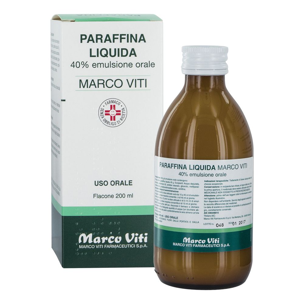 Paraffina liquida Marco Viti 40% emulsione orale