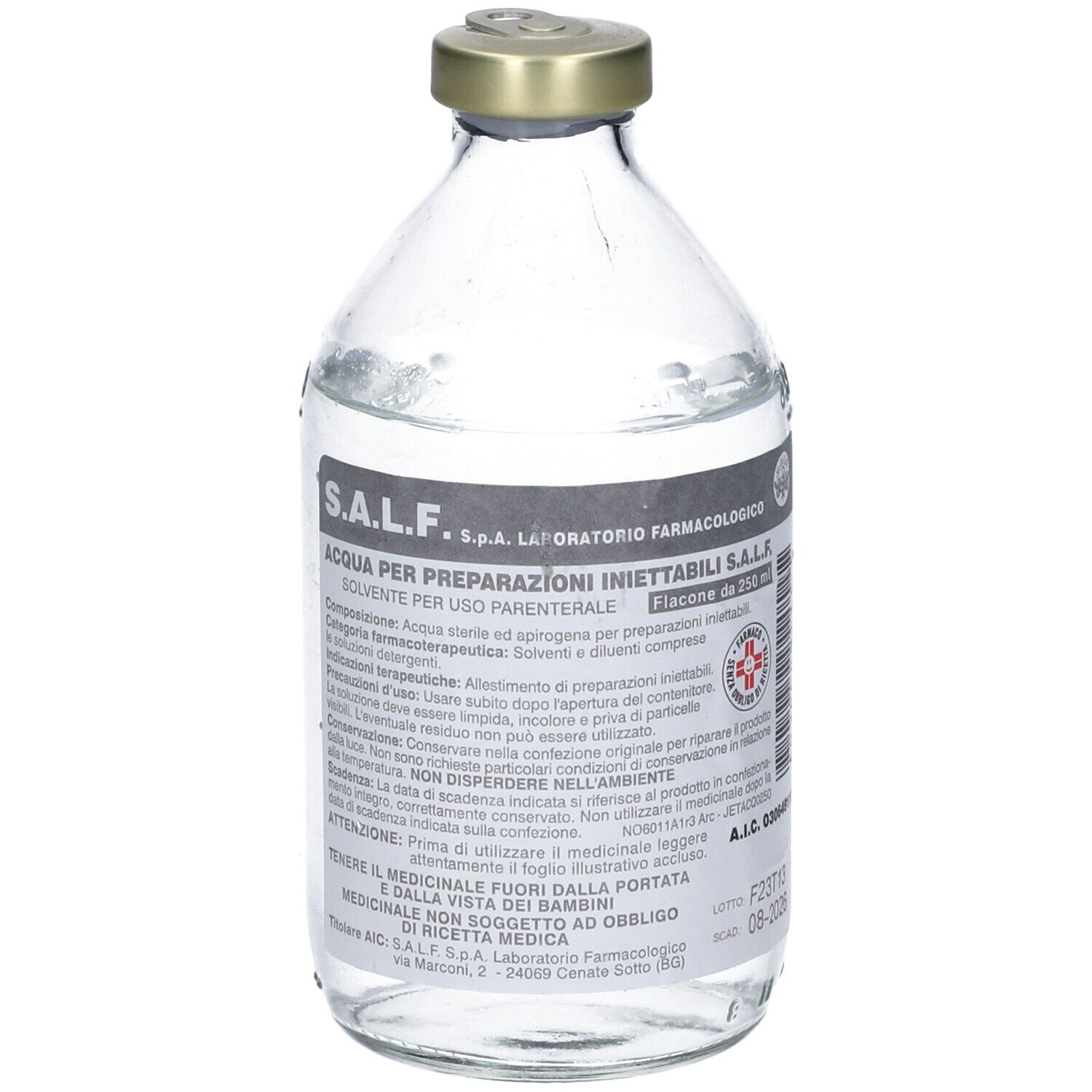 ACQUA PER PREPARAZIONI INIETTABILI S.A.L.F. solvente per uso parenterale