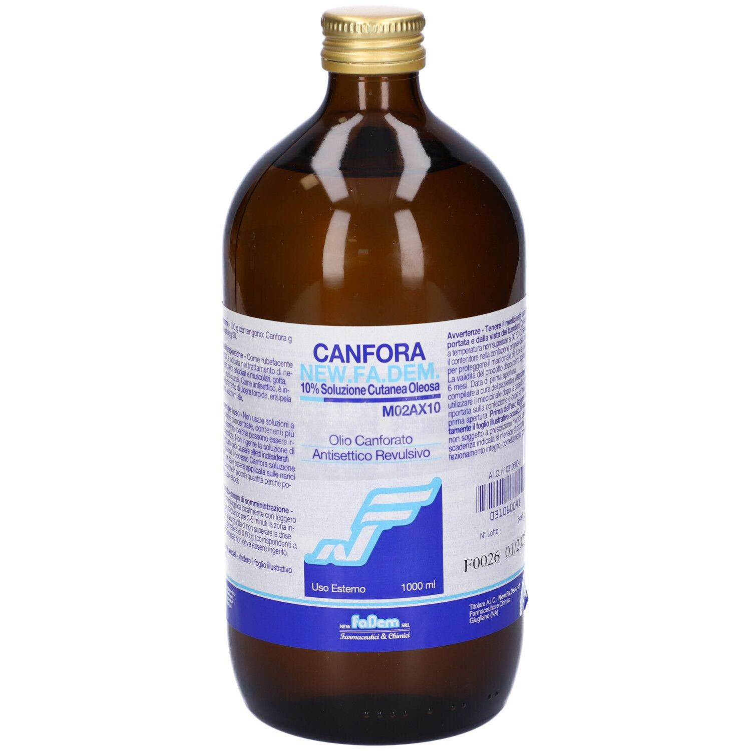 Image of Canfora New.fa.dem. 10% Soluzione Cutanea