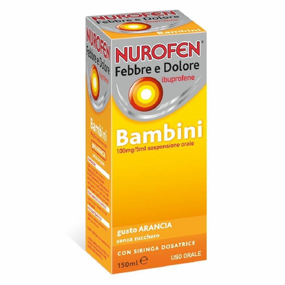 Image of Nurofen® Febbre e Dolore Bambini 100 mg/ 5 ml Gusto Arancia