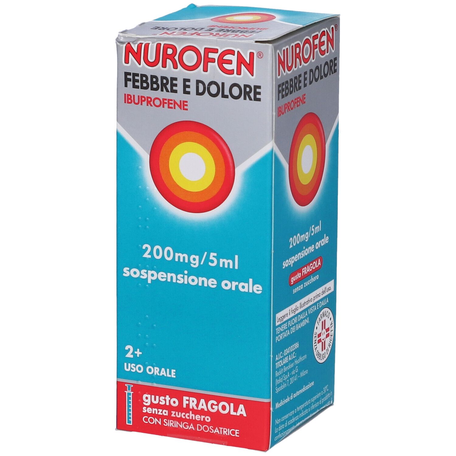 Image of Nurofen® Febbre e Dolore 200mg/5ml Gusto fragola