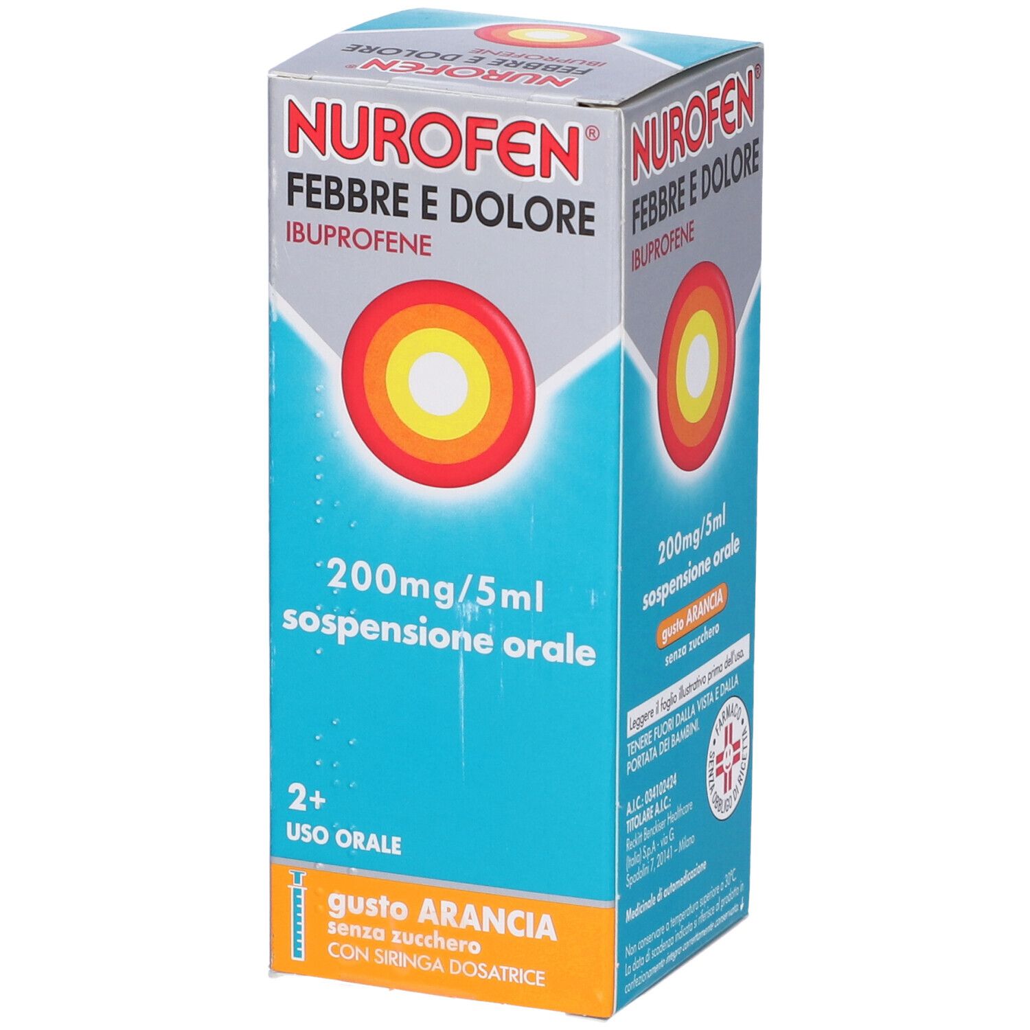 Image of Nurofen® Febbre e Dolore Bambini 200 mg/5 ml Sospensione Orale Gusto Arancia