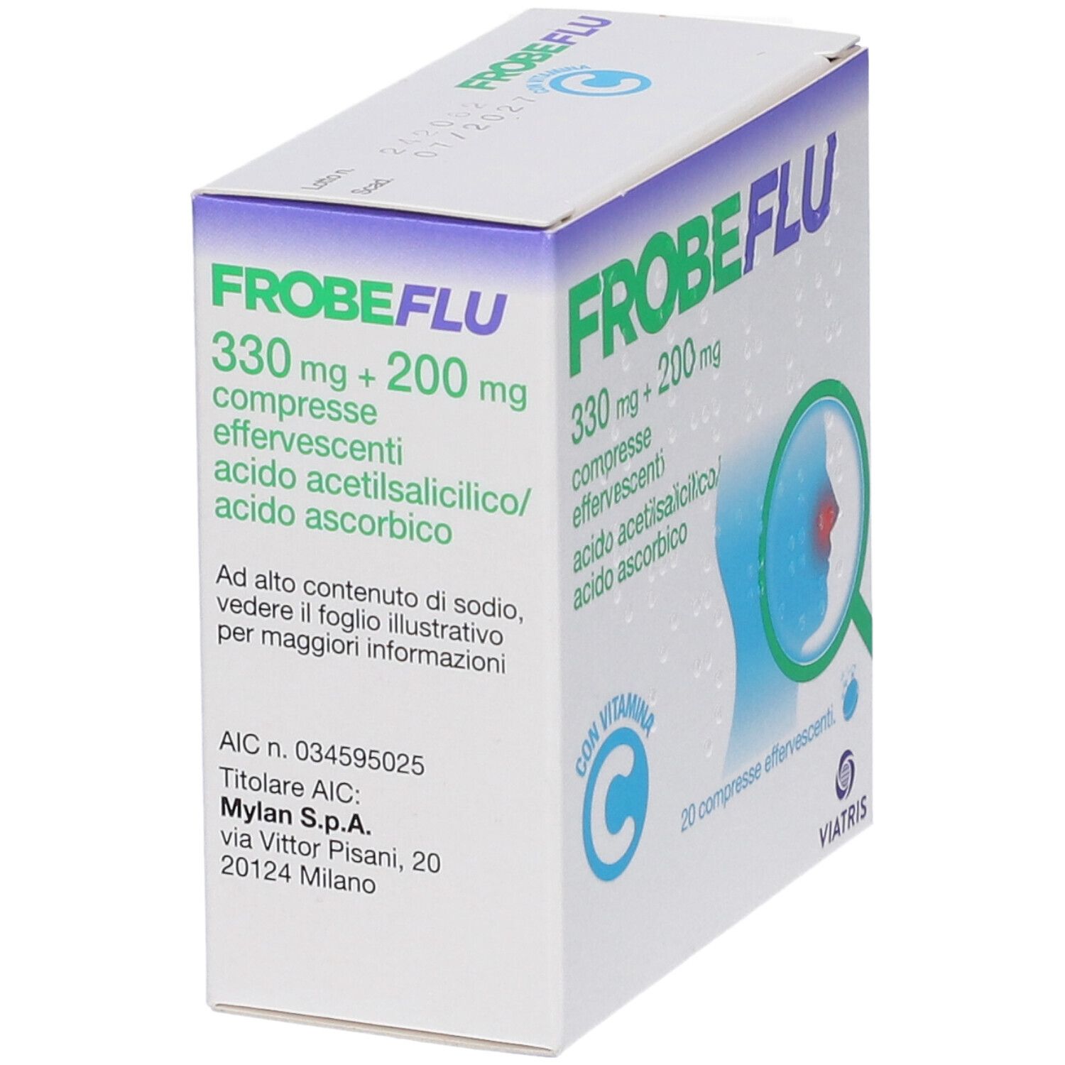 FROBEFLU 330 mg + 200 mg compresse effervescenti