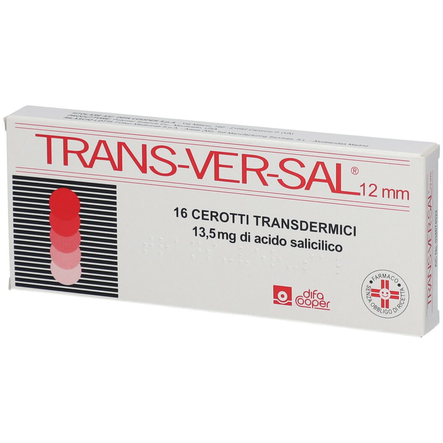 TRANS VER SAL® 16 Cerotti Transdermici 13,5 mg 12 mm