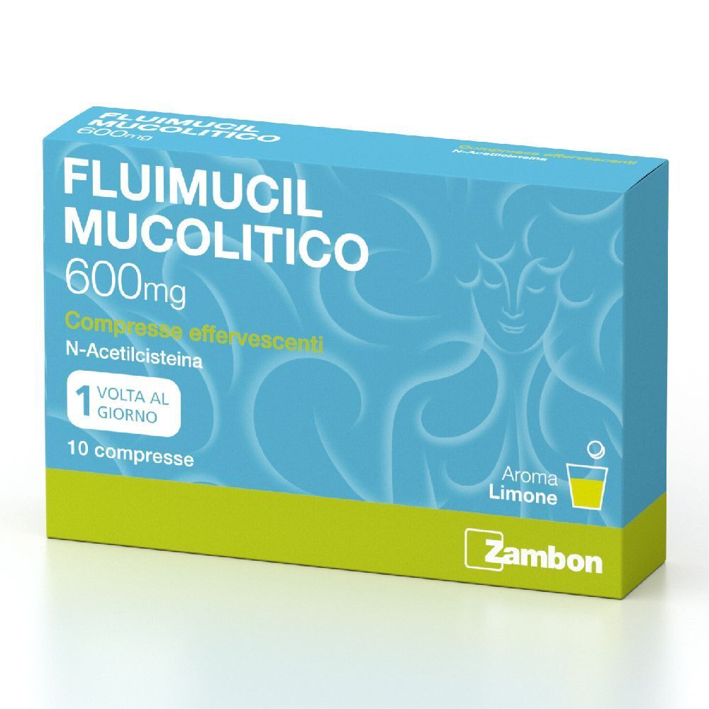Fluimucil Mucolitico 600 mg Compresse Effervescenti Aroma Limone