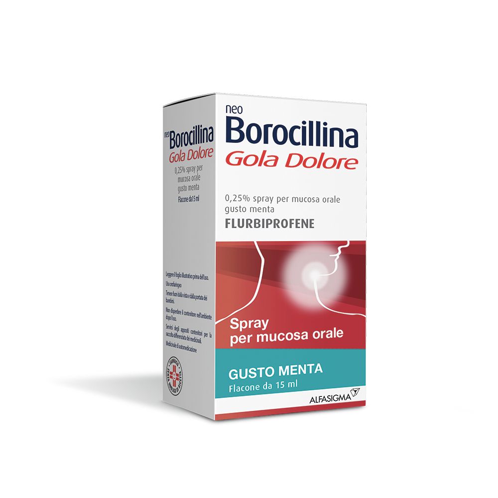 NeoBorocillina Gola Dolore Flurbiprofene Spray