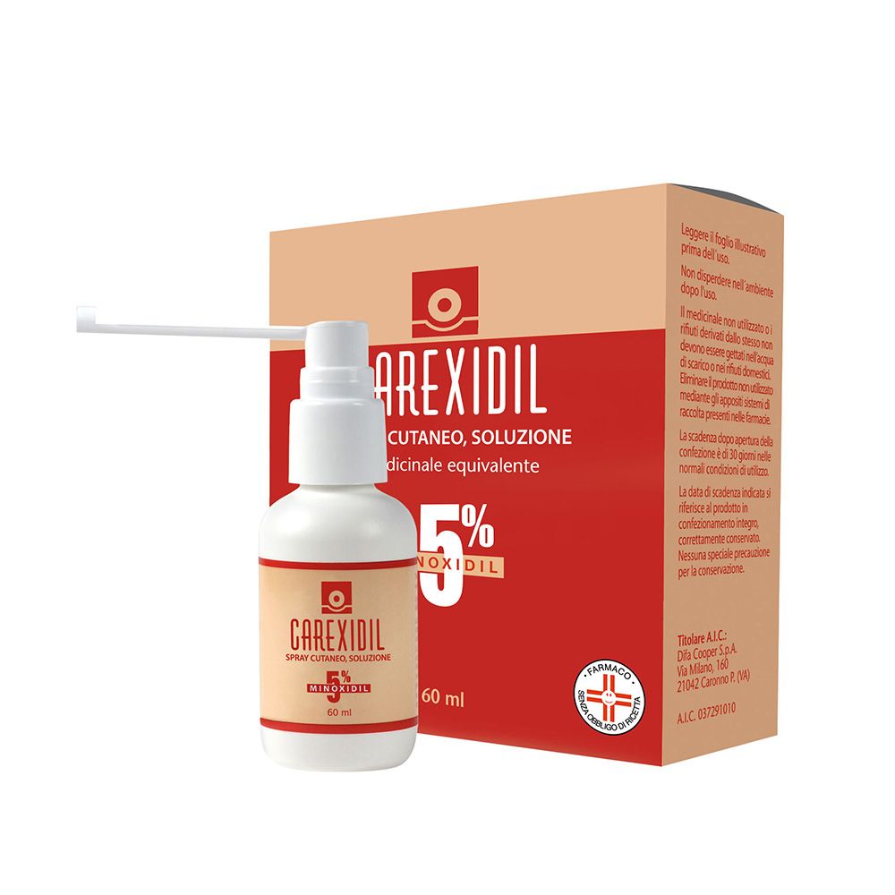 CAREXIDIL 5% spray cutaneo, soluzione 60 ml Spray