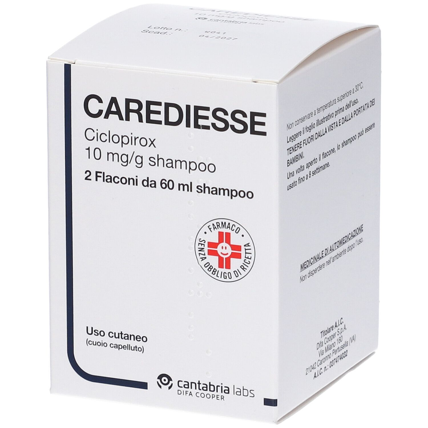 CAREDIESSE 10 mg/g Shampoo