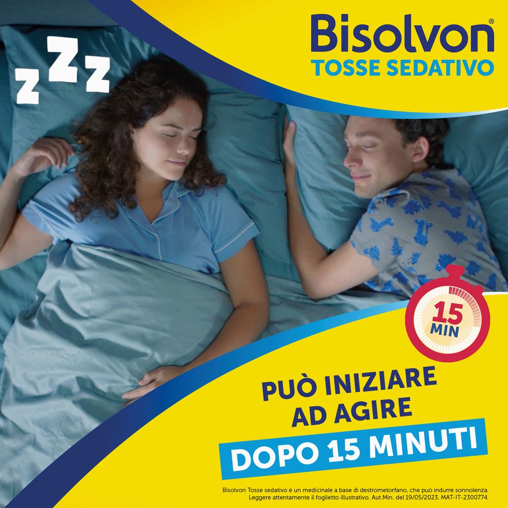 Coppia a letto. Testo: Può agire in 15 minuti.