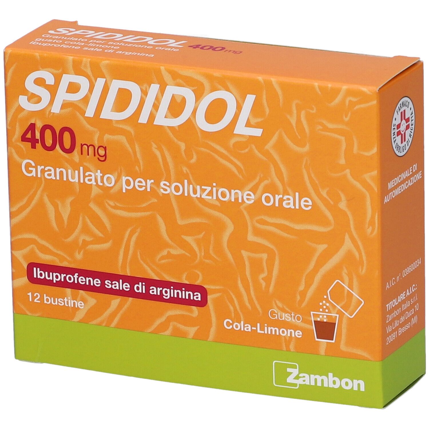 SPIDIDOL 400 mg granulato per soluzione orale gusto cola-limone