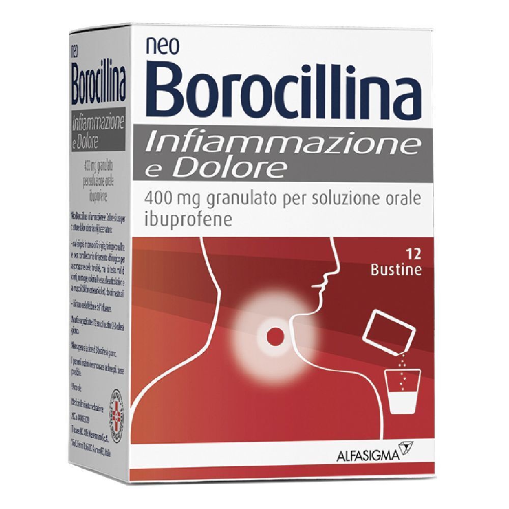 NeoBorocillina Infiammazione e Dolore Bustine per Mal di Gola