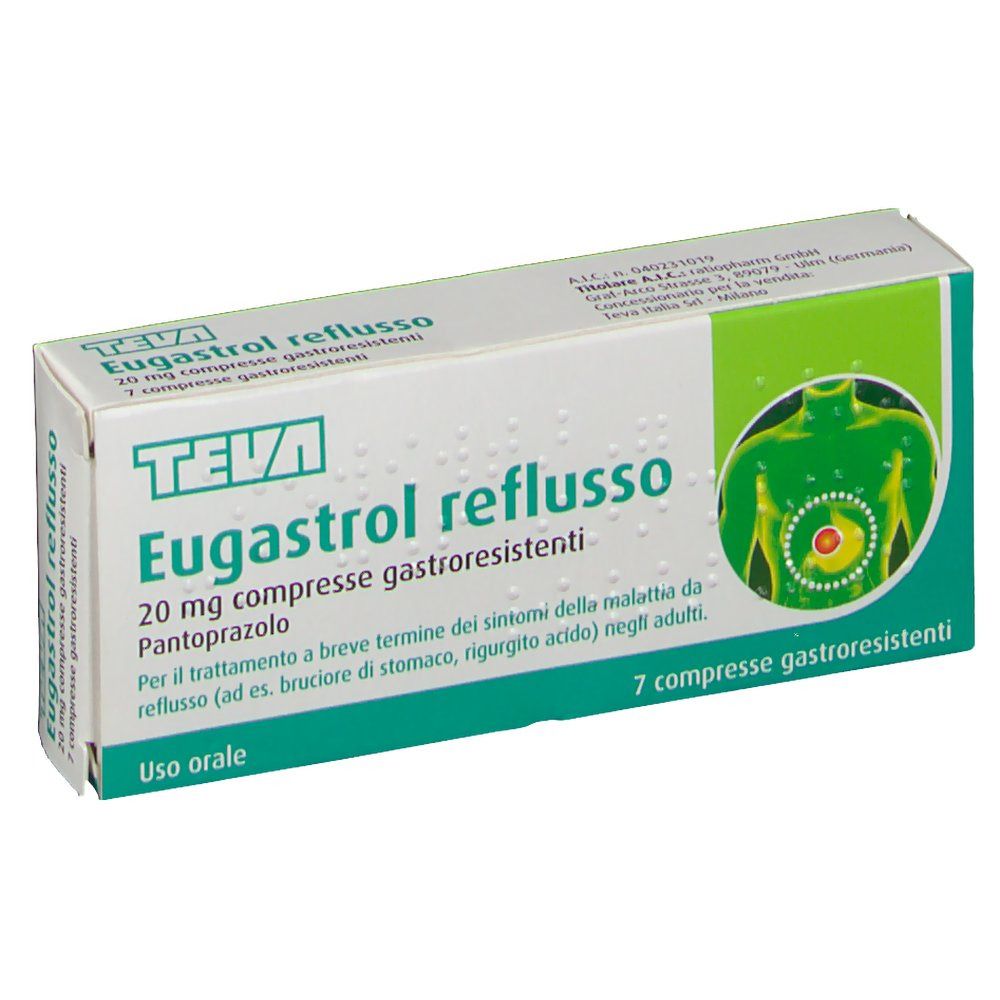 Eugastrol reflusso 20 mg compresse gastroresistenti
