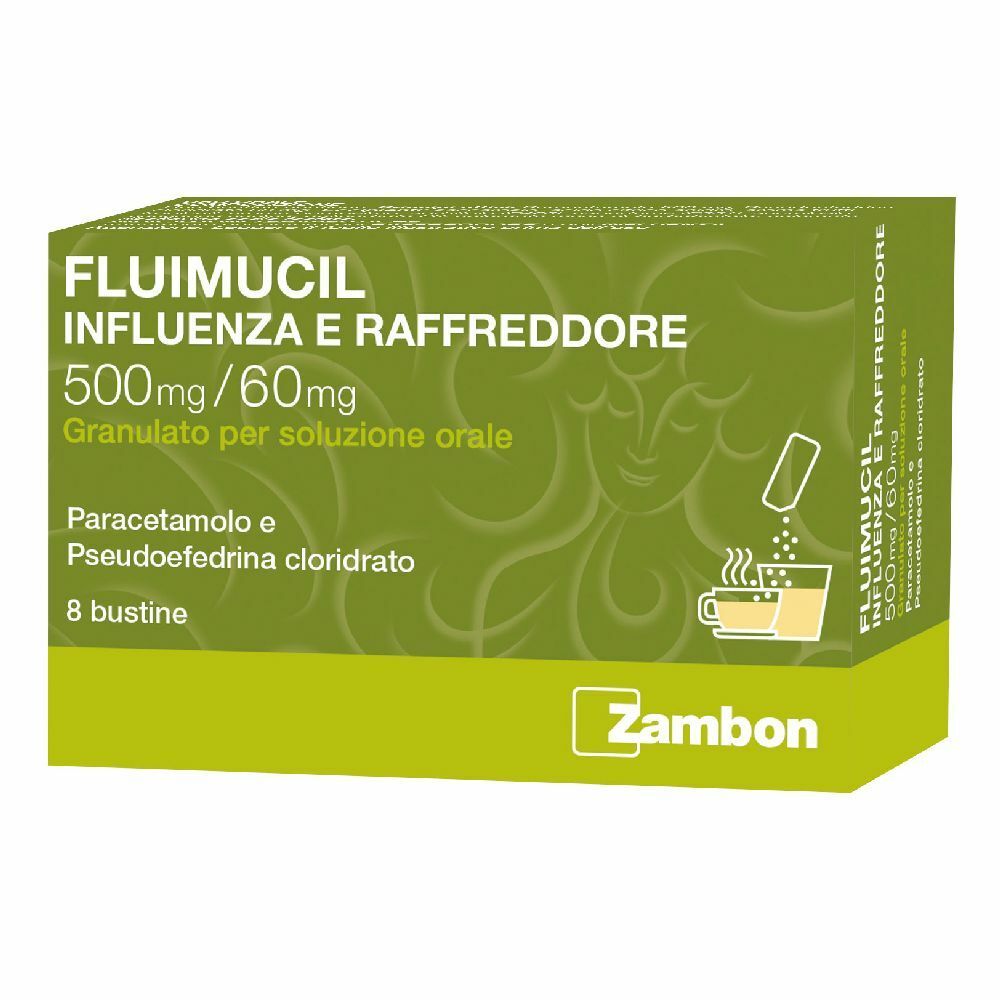 Image of FLUIMUCIL Influenza e Raffreddore 500 mg/60 mg