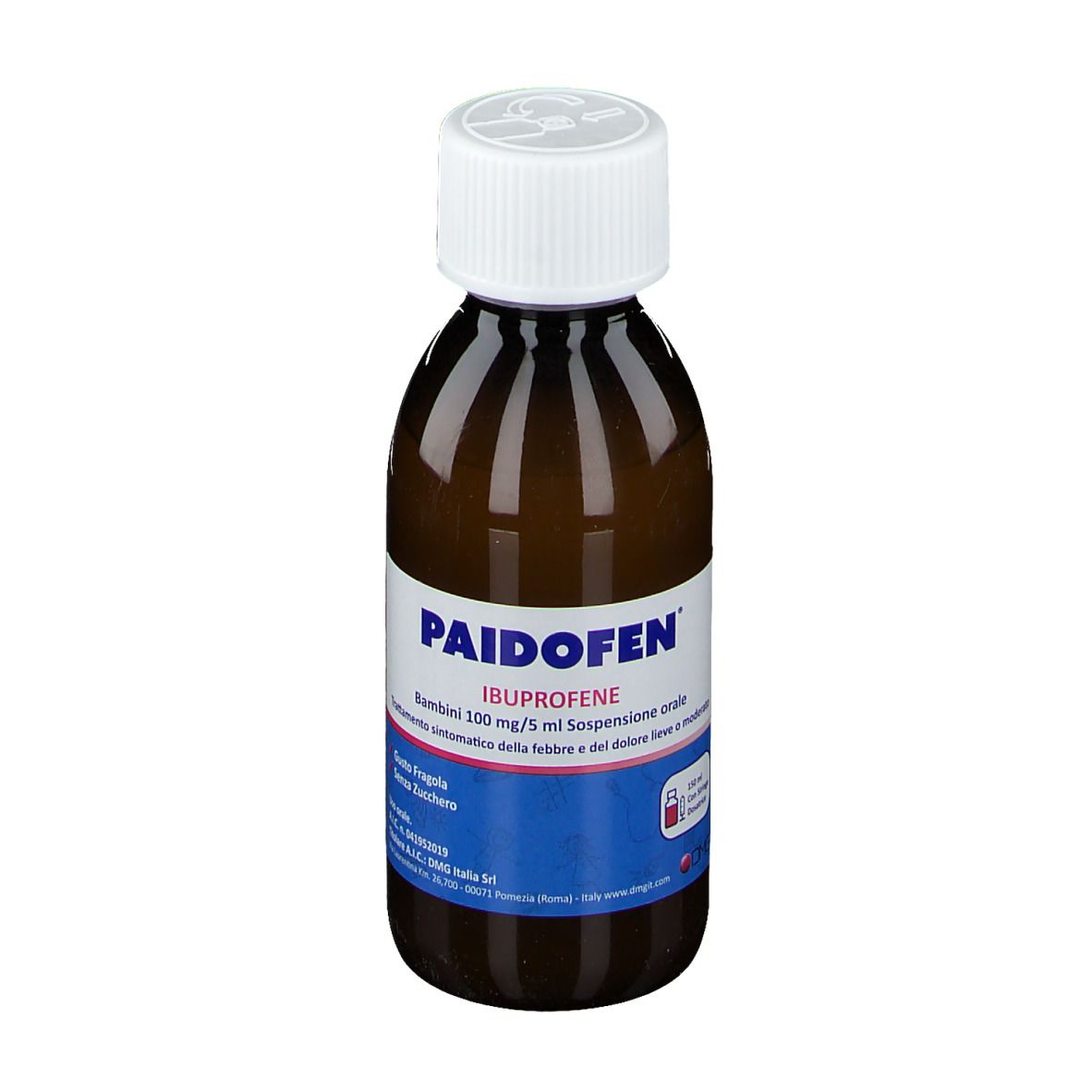Image of PAIDOFEN® Ibruprofne Bambini 100 mg/5 ml Sospensione Orale Gusto Fragola