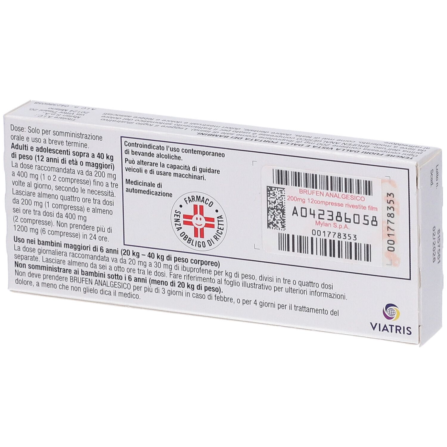 BRUFEN® Analgesico 200 Mg 12 Pz | Redcare