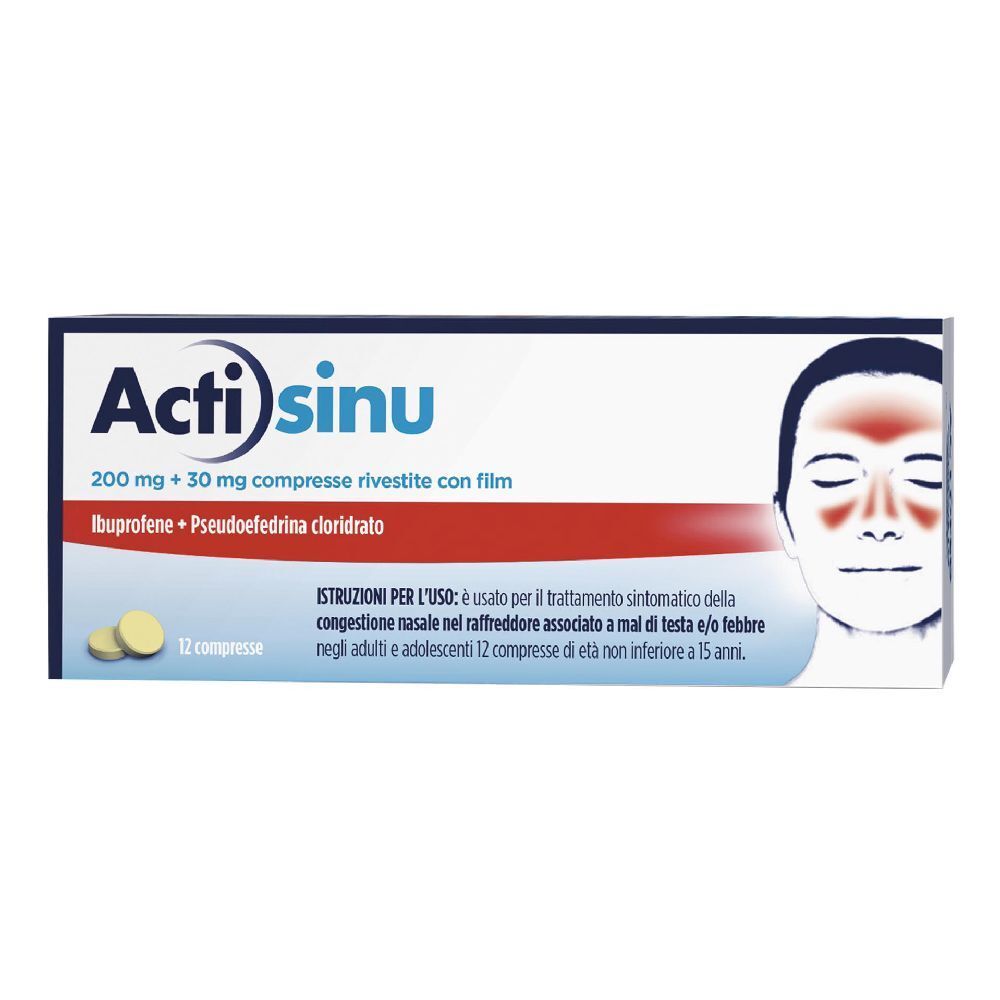 ACTISINU 200 mg/30 mg, compresse rivestite con film