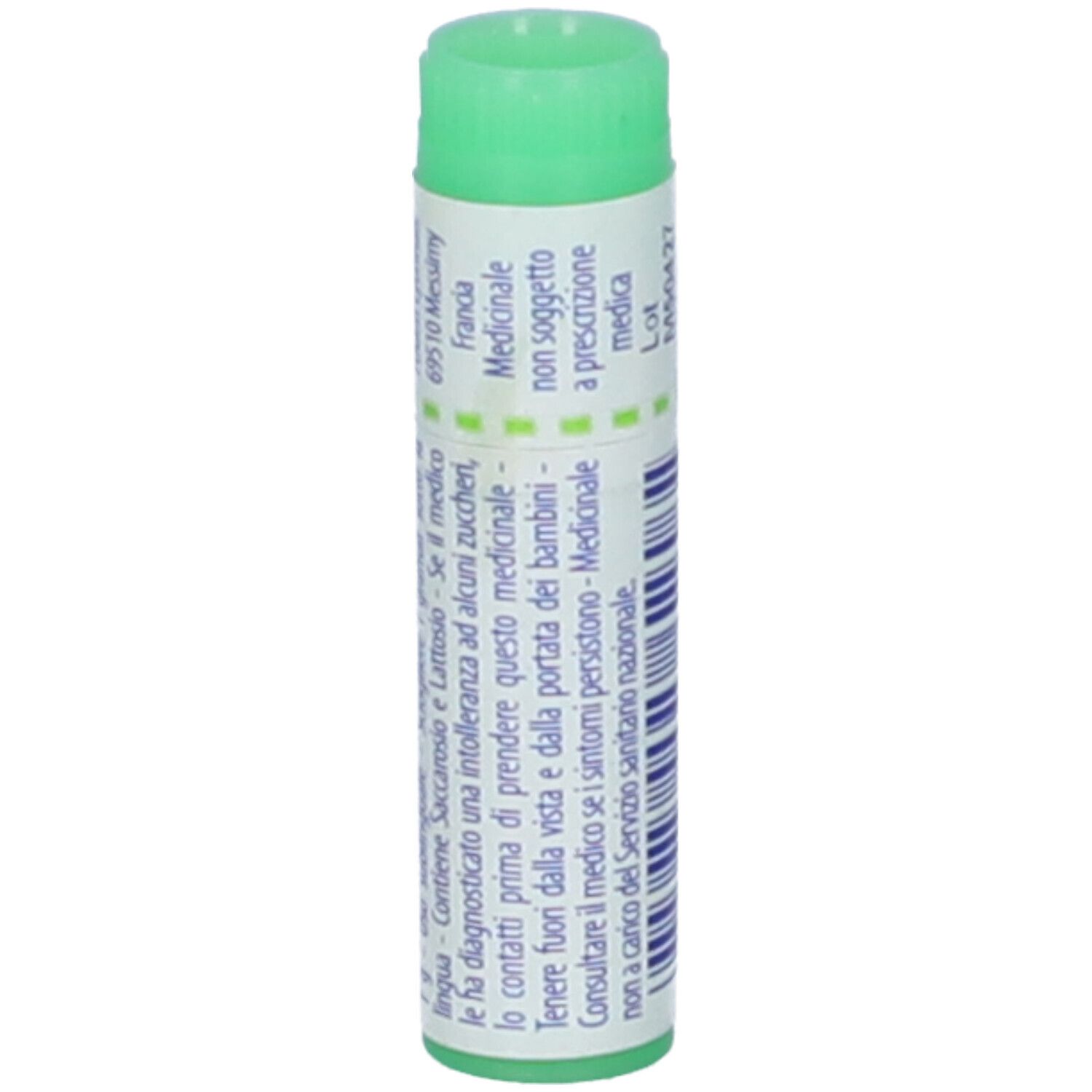 Confezione cilindrica, tappo verde. Scritta: Sanguinaria, Lot, EXP 02/2026.