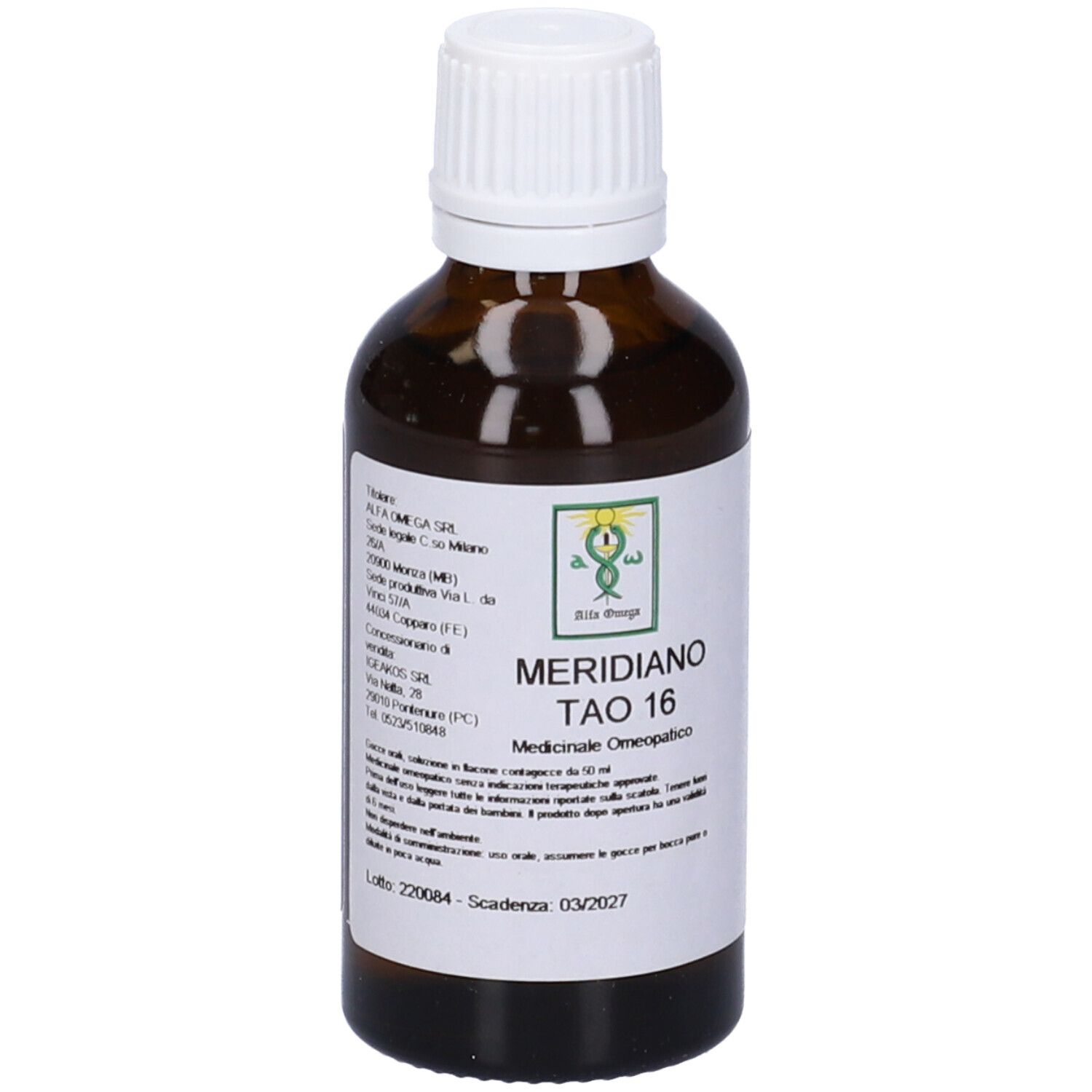 Flacone di vetro marrone con tappo bianco. Etichetta con informazioni. Gocce mediche.