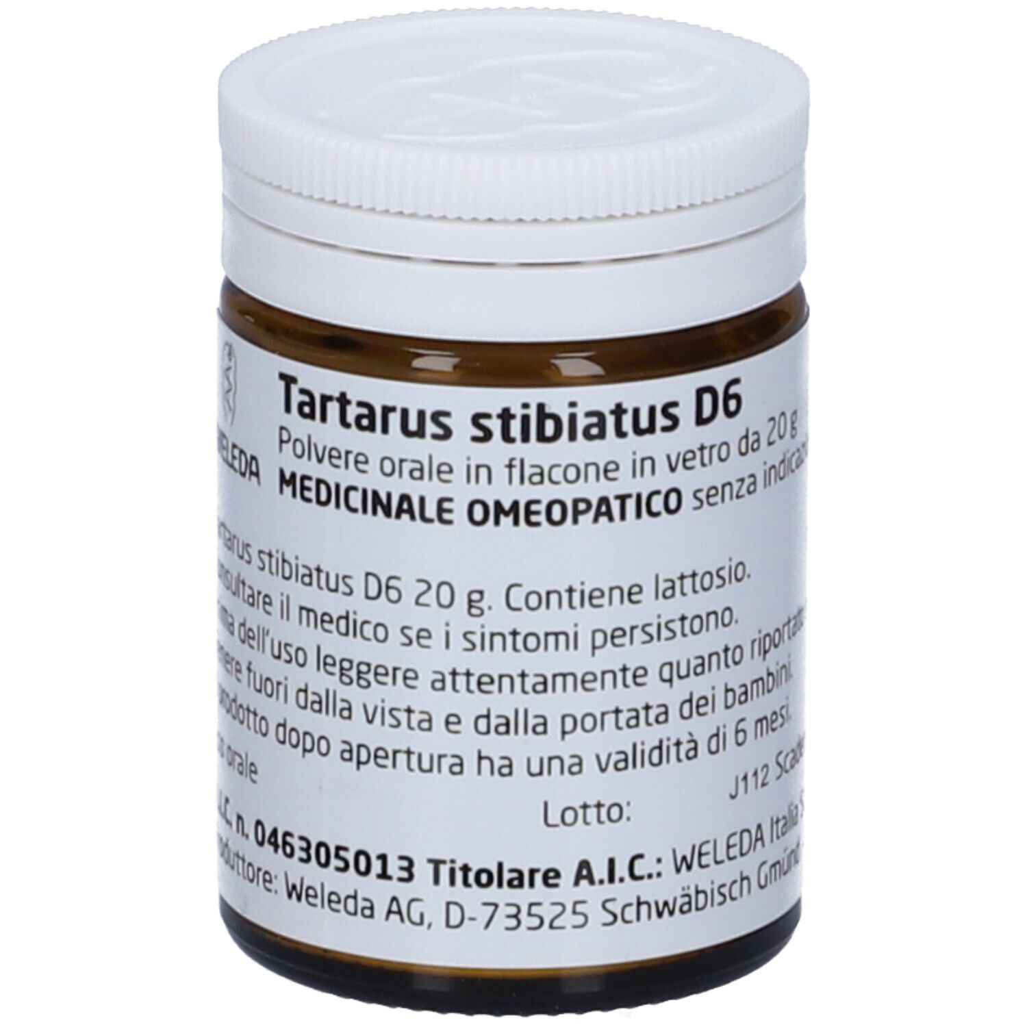 Tartarus Stibiatus 6 Dh Orale Polv 20 G Flacone