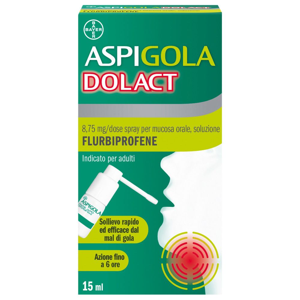 Image of Aspi Gola Dolact Spray Gola antinfiammatorio per Mal di Gola Forte