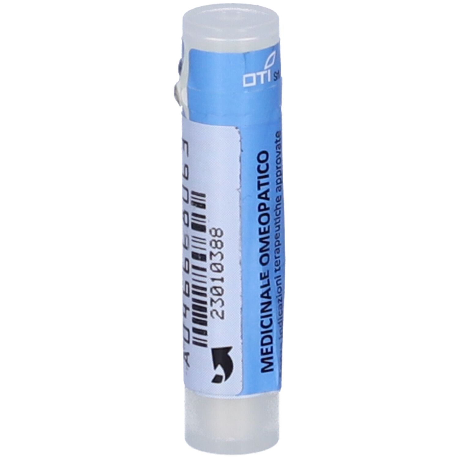 Confezione cilindrica con etichetta blu. Codice a barre e testo: 23010388. Logo OTI.