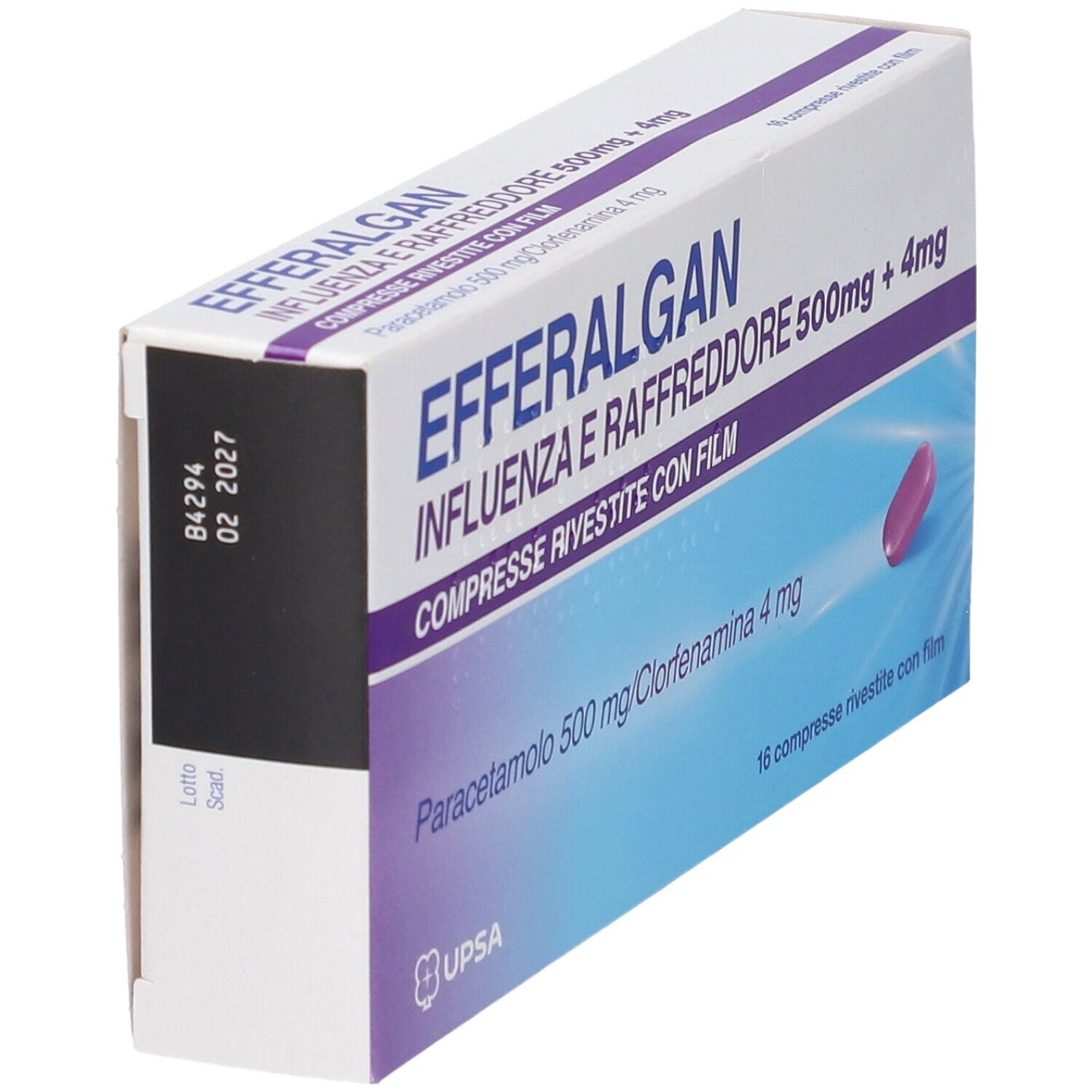 UPSA EFFERALGAN Influenza e Raffreddore 500mg + 4mg Compresse Rivestite con Film
