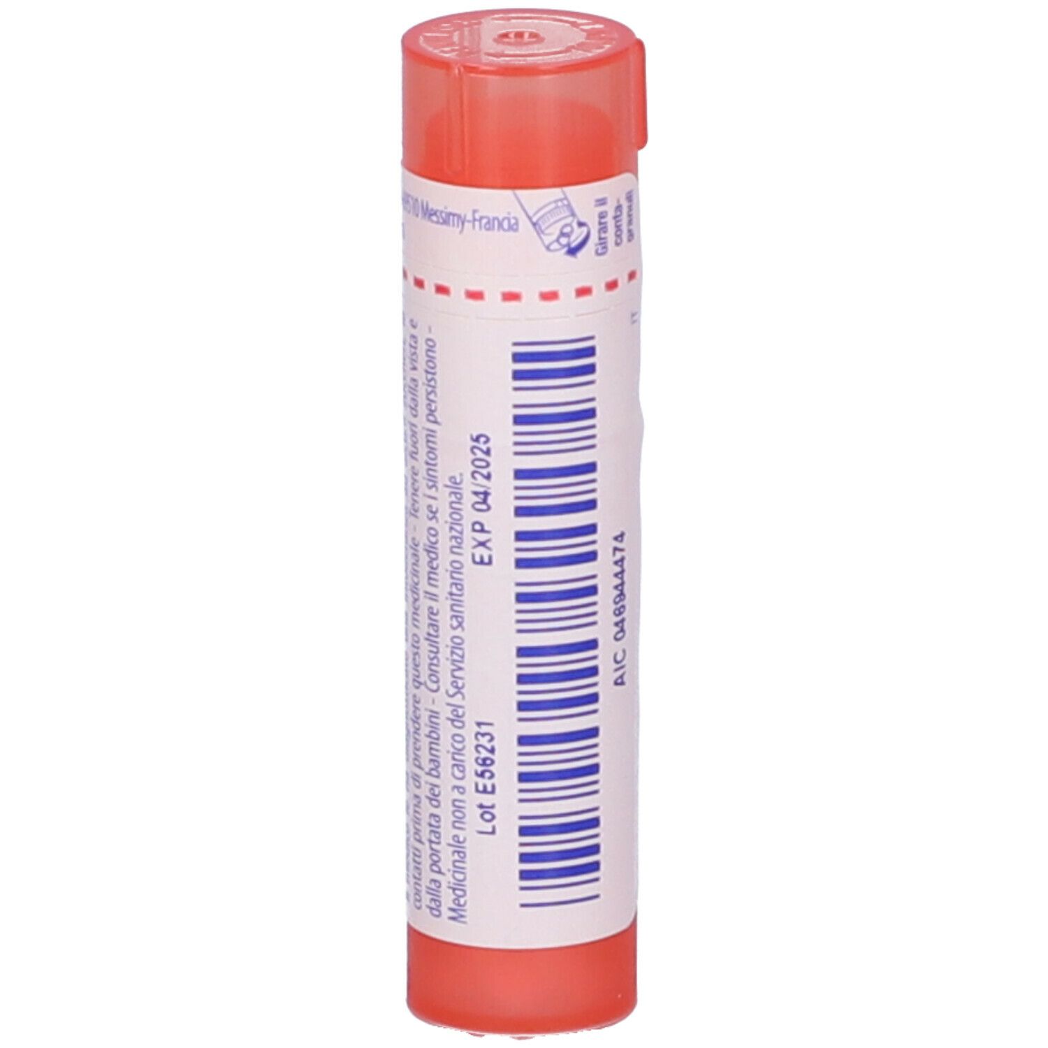 Confezione cilindrica di Magnesia Muriatica 7Ch. Scritte: Magnesia muriatica, 7 ch, BOIRON, Granuli.