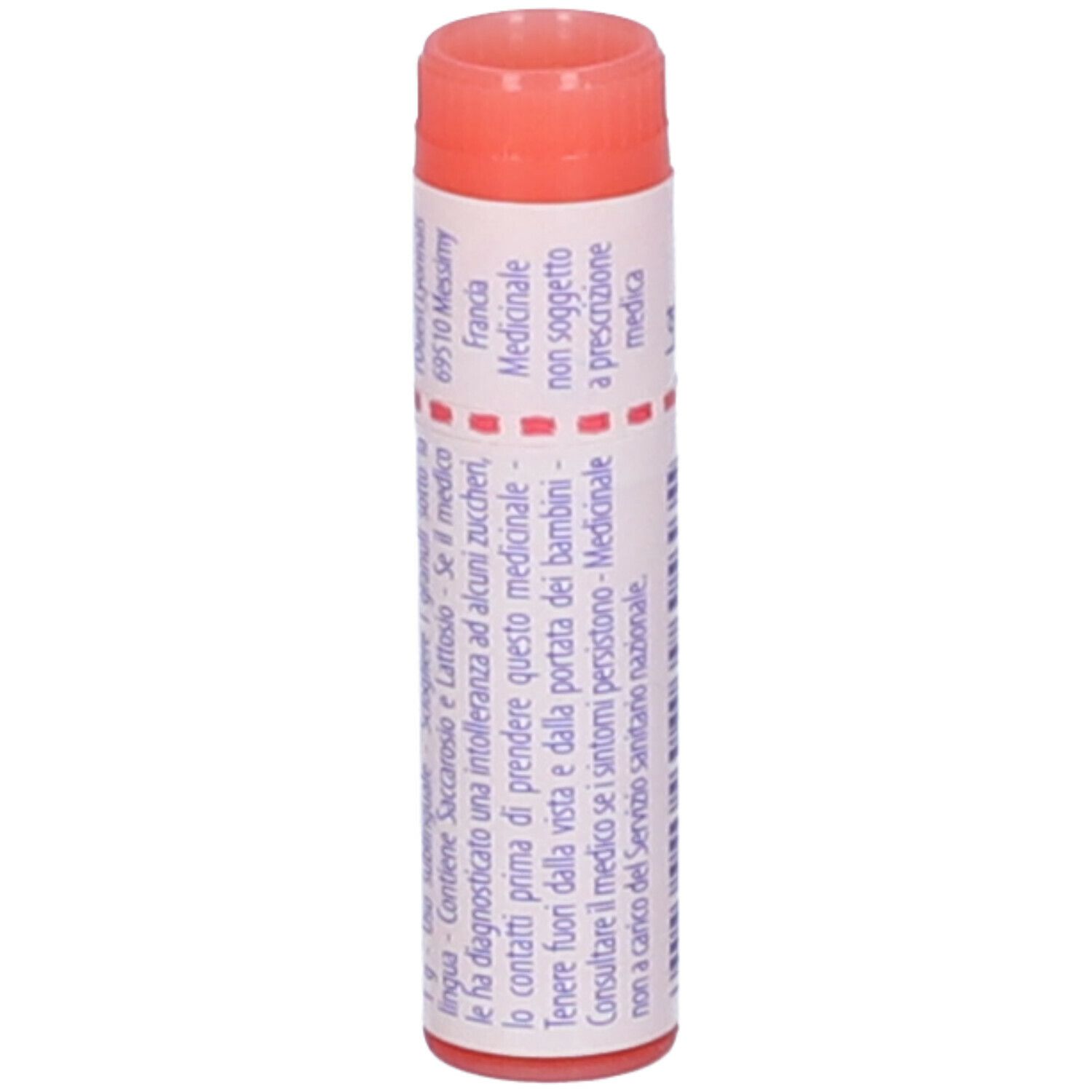 Confezione cilindrica, tappo rosso. Scritta: Lot K52434, Scad. 06/2024, AIC 047369780.