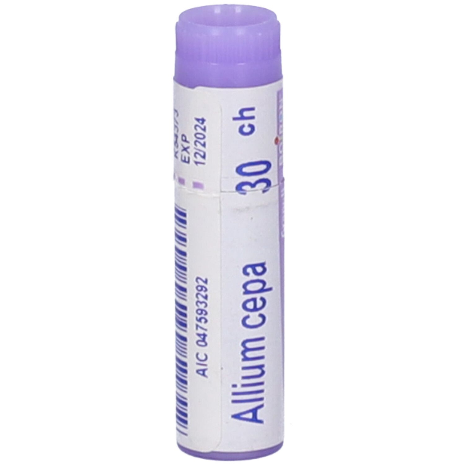 Tubo con Allium cepa 30 ch, EXP 12/2024 e AIC 047593292.